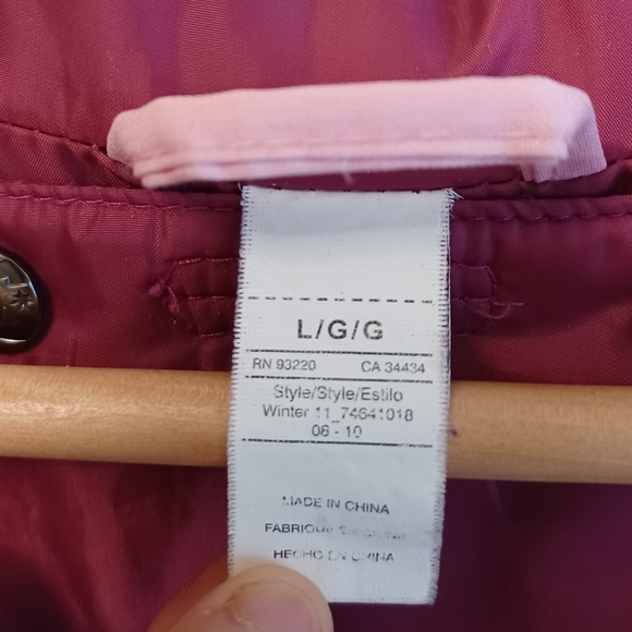 DC,  EXOTEK 3K series, Girls Pink Winter/Ski  Coat, L - Picture 3 of 4